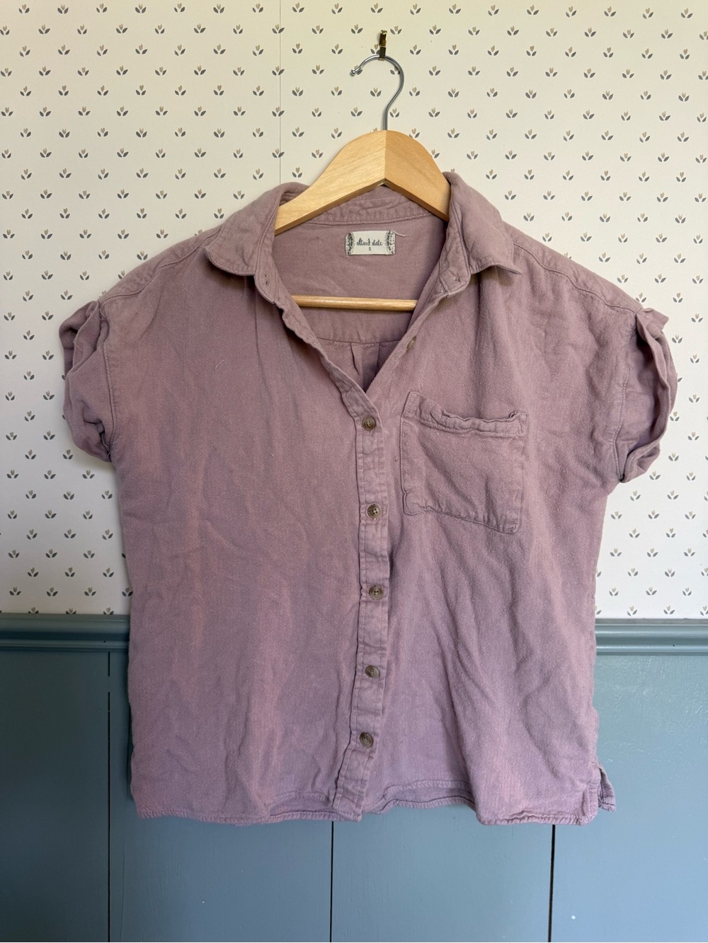 Cropped button down shirt